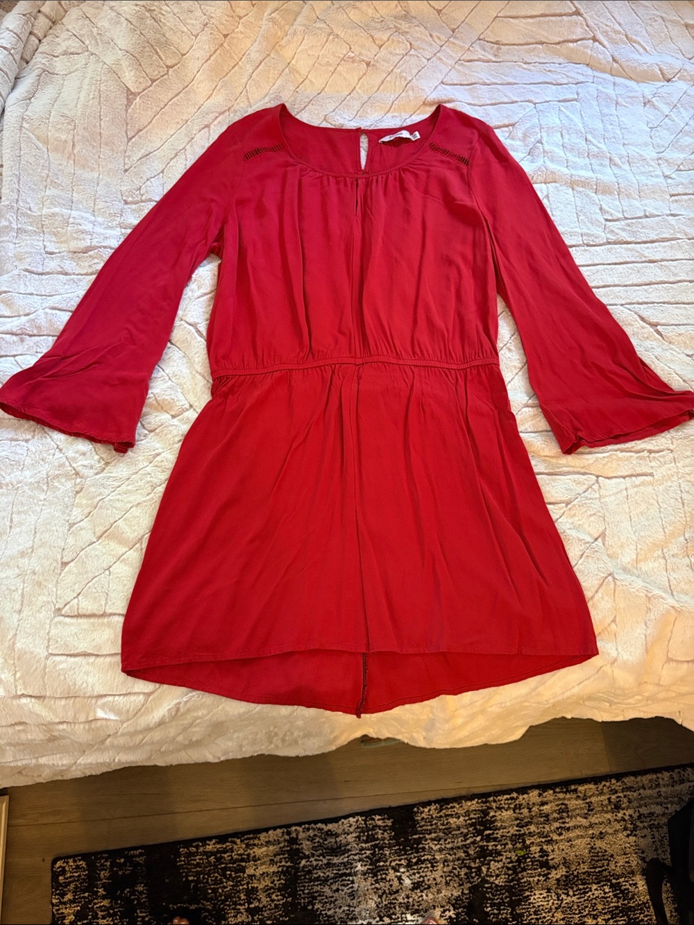 JustFab Red High-Low Tunic Dress
